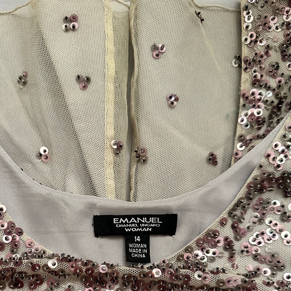 Vintage Plus Size EMANUEL Emanuel Ungaro Woman Embellished Top - Picture 8 of 8